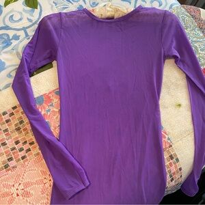 3/$15 American Apparel vintage sheer mesh long sleeve mini dress beach cover up